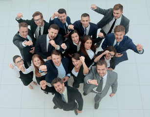 professional business team shows its success