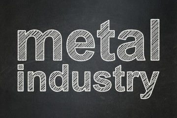 Manufacuring concept: text Metal Industry on Black chalkboard background