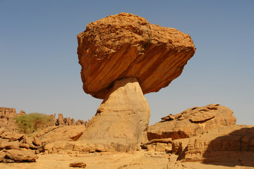 Chad Southern Sahara desert Ennedi massif needles and sandstone mushrooms of Sicandre
