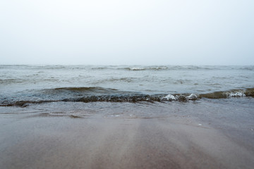 Foggy Baltic sea.