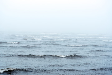 Foggy Baltic sea.