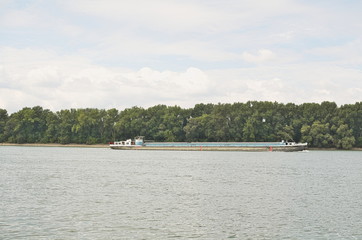 Fototapeta na wymiar Barge on Danube River