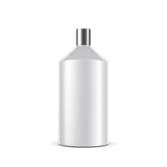 White bottle Mockup with metal cap, 3d rendering