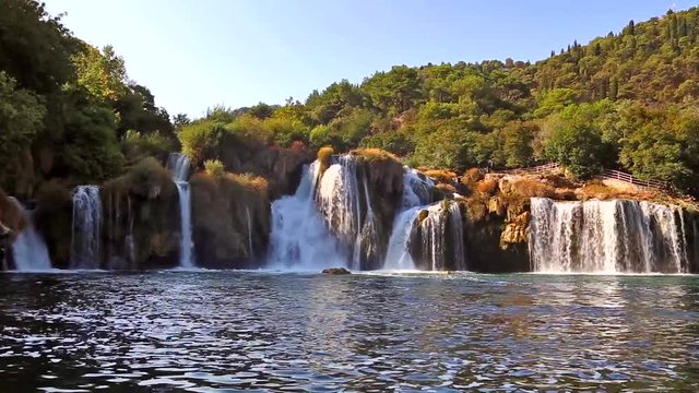 waterfall on Krka river in Croatia