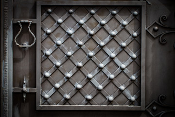The fragment of forged metal products. close-up