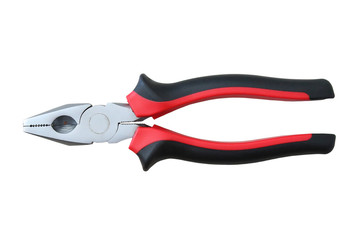 Obraz premium Pliers with rubberized handles. Close-up. Isolated on white background.