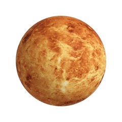 Fototapeta premium 3D Rendering Planet Venus isolated on white
