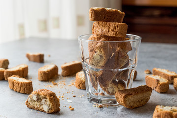 Biscotti / Cantuccini Biscuits with Almonds  served in Glass