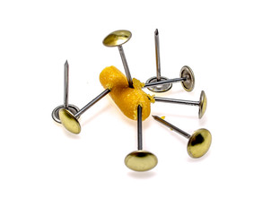 Medical hemorrhoidal candles on a white background