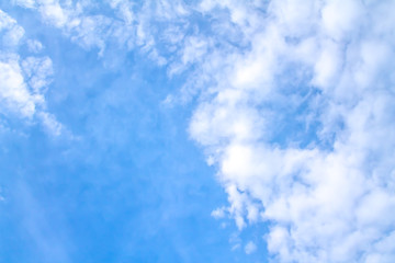 Beautiful white clouds against the blue sky