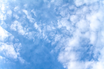 Beautiful white clouds against the blue sky