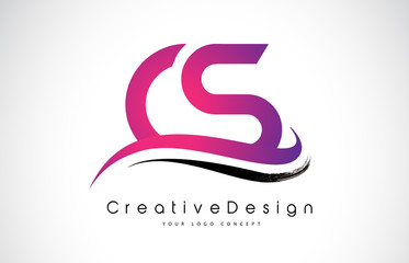 CS C S Letter Logo Design. Creative Icon Modern Letters Vector Logo.