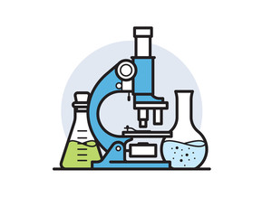 Microscope vector illustration