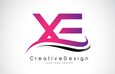 XE X E Letter Logo Design. Creative Icon Modern Letters Vector Logo.