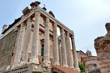 Temple of Antonino and Faustina in the Roman Forum, Rome, Italy
