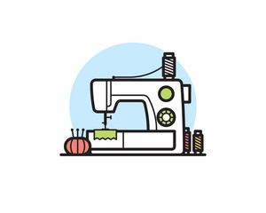 Sewing machine vector illustration