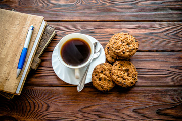 Coffee Break - Notepad and Pen along with coffee 