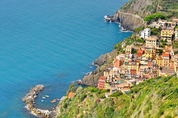 Naklejka premium Riomaggiore, Cinque Terre, Liguria, Italy