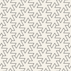 Vector seamless geometric pattern. Simple abstract lines lattice. Repeating elements stylish background