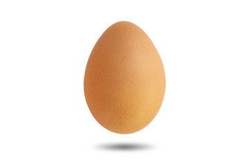 Fresh chicken eggs on a white background with clipping path