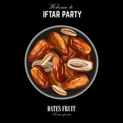 Dates for Iftar Party. Hand drawn