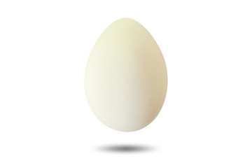 Fresh duck eggs on a white background with clipping path