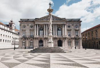 Fototapeta premium View of the Town Hall and municipal square in Lisbon, Portugal.