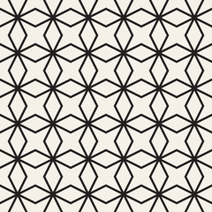 Vector seamless geometric pattern. Simple abstract lines lattice. Repeating elements stylish background