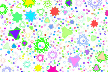 Abstract colored star shape pattern. Template, design, graphic & concept.