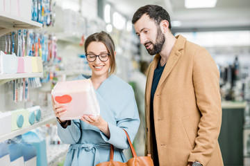 Couple in the pharmacy store