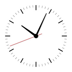 Clock icon in flat style