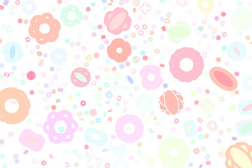 Abstract colored oval & mixed shape pattern. Creative, surface, texture & backdrop.