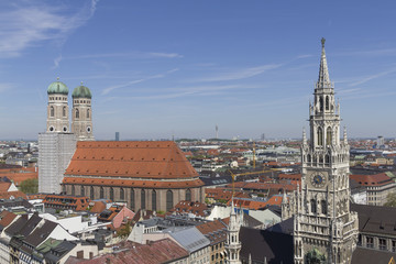 Fototapeta na wymiar Munich from the air