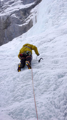 ice climbing in Switzerland