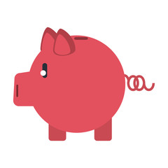 Piggy money saving symbol vector illustration graphic design
