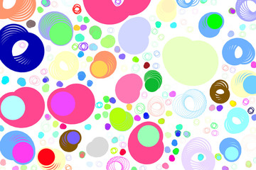 Abstract colored springs shape pattern. Concept, design, circles & illustration.