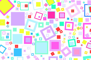 Abstract colored square, rectangle shape pattern. Surface, repeat, digital & cover.
