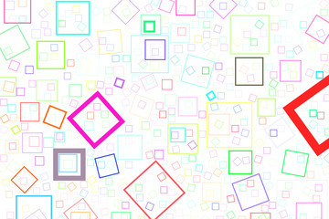 Abstract colored square, rectangle shape pattern. Drawing, concept, art & vector.