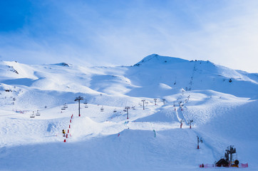 Empty ski resort of Piau-Engaly, Pyrenees, France