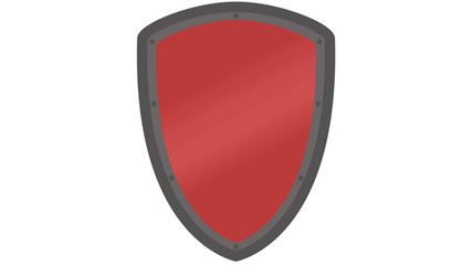 Shield icon logo, safety and security concept red