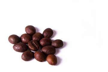 Fototapeta premium Grain of coffee, beans. White background