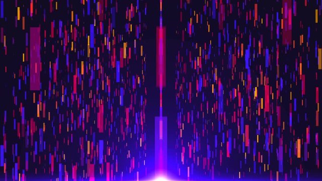 Digital backlines in black space - modern abstraction, computer generated background, 3D rendering