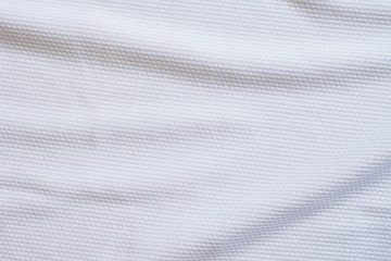 Fototapeta na wymiar White football jersey clothing fabric texture sports wear background