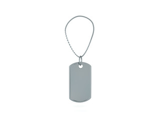 3D illustration of a army dog tag