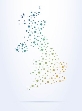 Abstract map of Great Britain