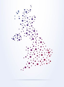 Abstract map of Great Britain