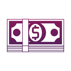 Money bills isolated vector illustration graphic design