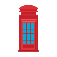 Obraz premium London telephone cabin vector illustration graphic design