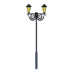 Street light lamp vector illustration graphic design