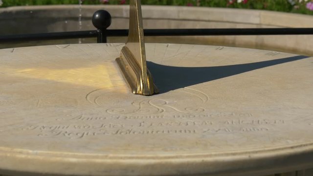 Close up of a sundial 